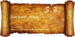 Sarkadi Huba névjegykártya